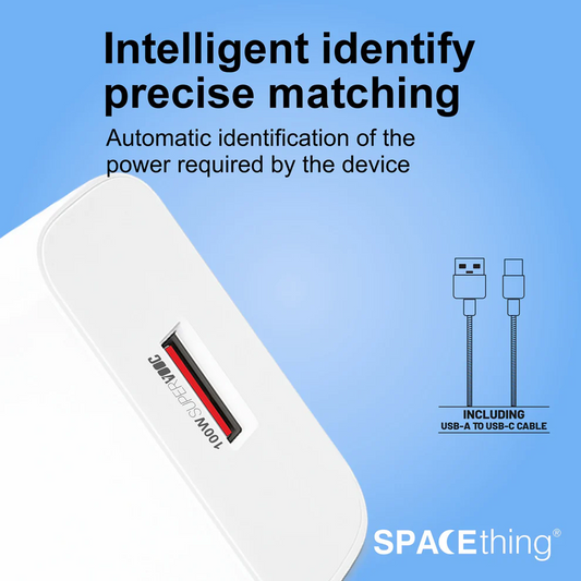 SPACEthing Rapid SuperVOOC 100W USB to Type-C Cable – Red