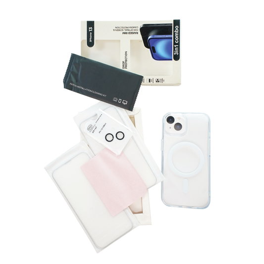 Robocare iPhone 13 MagSafe 3-in-1 Protective Combo Case with Camera Lens Guard and Screen Protector