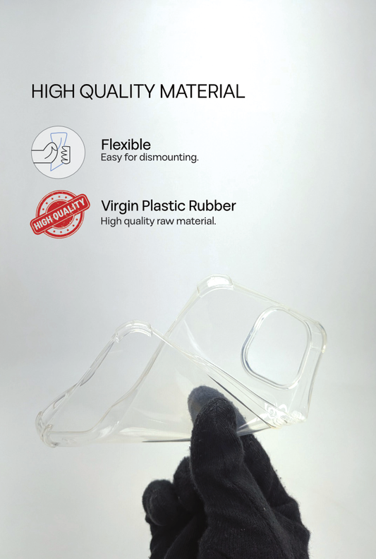 iPhone 14 Transparent Back Case Ultra Hybrid Shockproof Clear Cover with Camera Protection Drop Protection