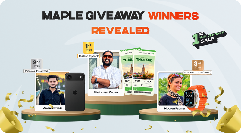 Thailand Trip, pre-owned iPhone Air &  pre-owned Apple Watch Ultra: Maple Giveaway Winners Revealed