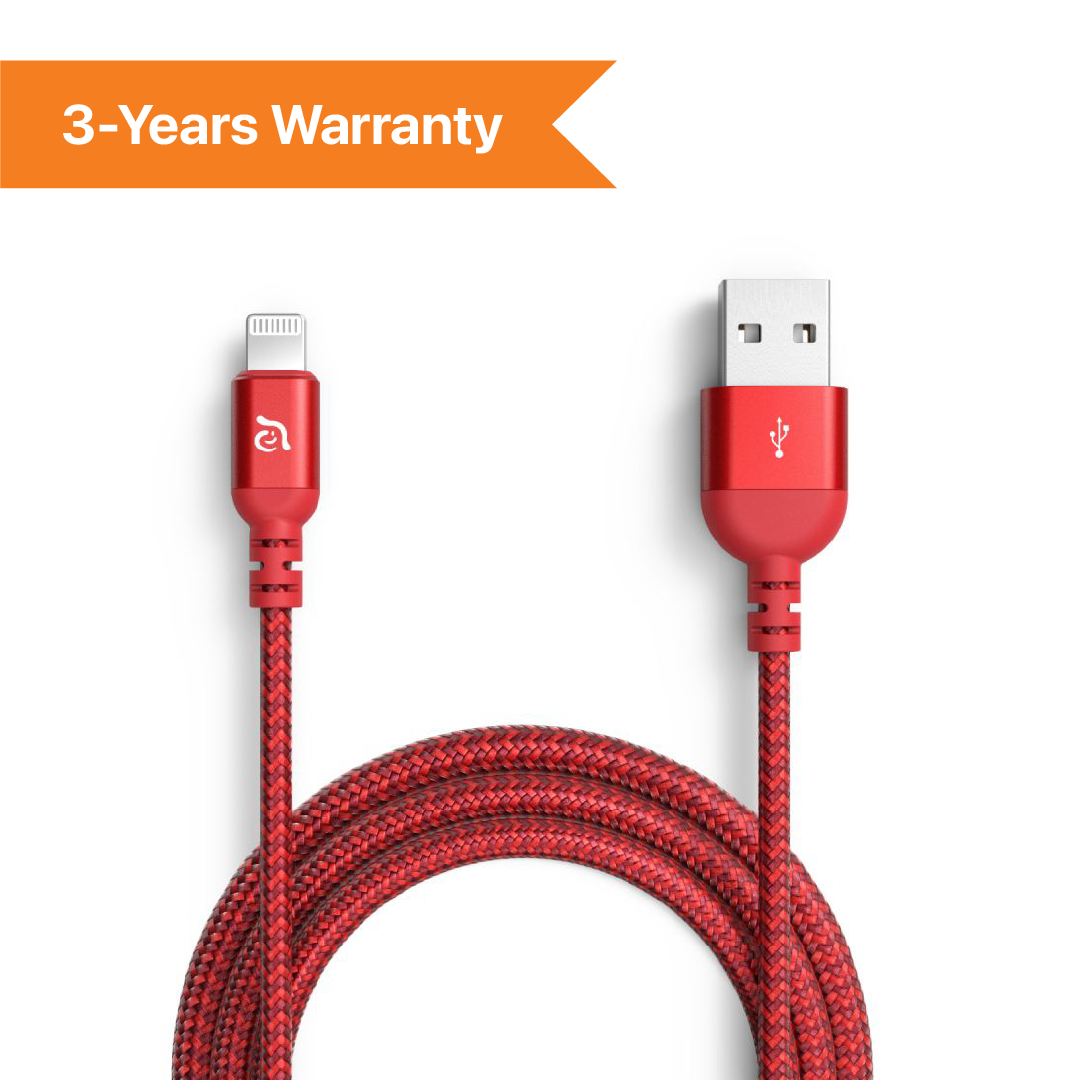 ADAM Elements PeAk III 200B USB-A to Lightning cable 200cm - Red