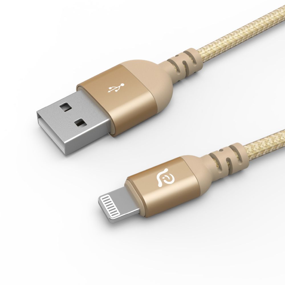 ADAM Elements PeAk III 200B USB-A to Lightning cable 200cm - Gold