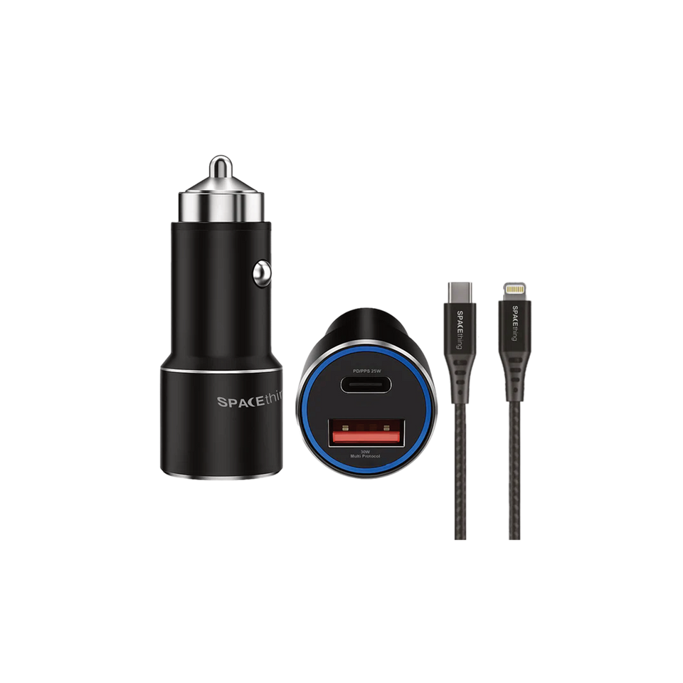 SPACEthing Speedo Car Charger 55W (with USB-C to Lightning Cable 1.5 m Cable)