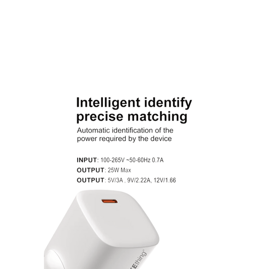 SPACEthing Nexio Pro 25W GAN Wall Charger (1 USB-C Port, 1 USB-A Port)