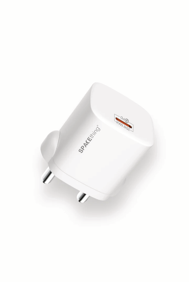 SPACEthing Nexio Pro 25W GAN Wall Charger (1 USB-C Port, 1 USB-A Port)