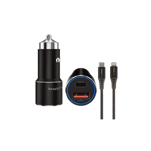 SPACEthing Speedo Car Charger PD 55W (with USB-C to USB-C 1.5 m Cable) – Black