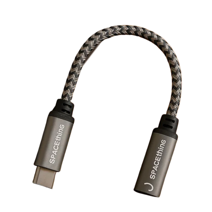 SPACEthing Link AUX to Type-C Connector 15cm – Grey