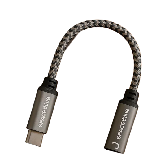 SPACEthing Link AUX to Type-C Connector 15cm – Grey