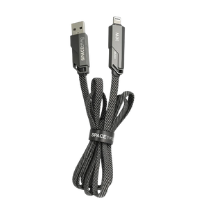 SPACEthing Speed Pro 4-in-1 Fast Charging Cable (100W, 1.5M) – Black