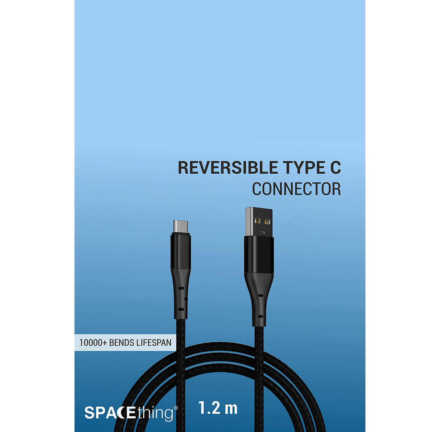 SPACEthing Swift USB to Type-C Cable 1.2m – Black