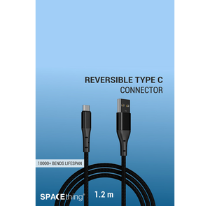SPACEthing Swift USB to Type-C Cable 1.2m – Black