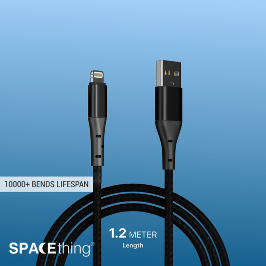 SPACEthing Swift USB to Lightning Cable 1.2m – Black