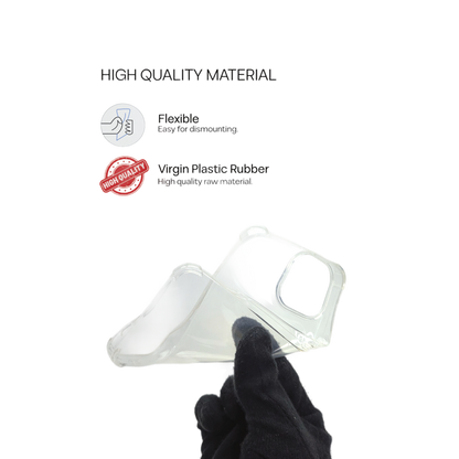 iPhone 14 Transparent Back Case Ultra Hybrid Shockproof Clear Cover with Camera Protection Drop Protection