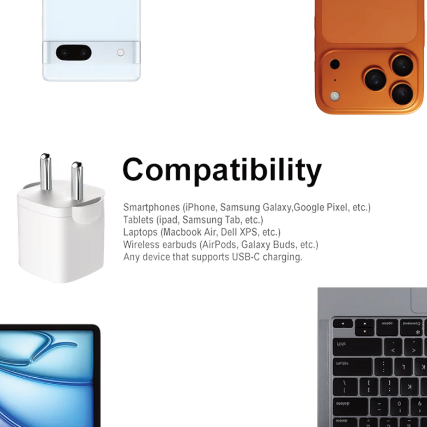 SPACEthing 20W Cube Mini Plus Wall Charger with Cable USB C To Lighting