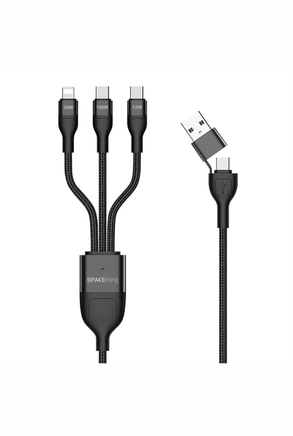 SPACEthing Tough Pro 5-in-1 Charging Cable (USB-C to 2 × USB-C + 8-Pin, 1.5 m)