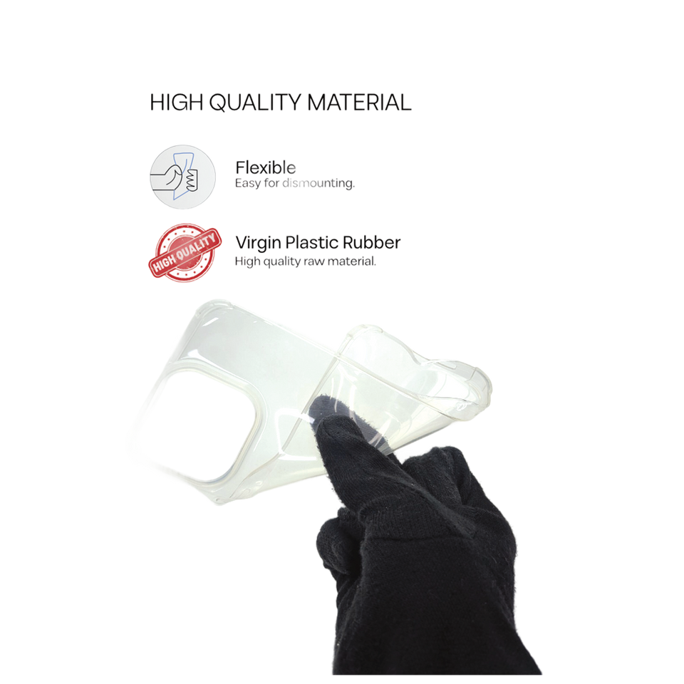 iPhone 14 Plus Transparent Back Case Ultra Hybrid Shockproof Clear Cover with Camera Protection Drop Protection