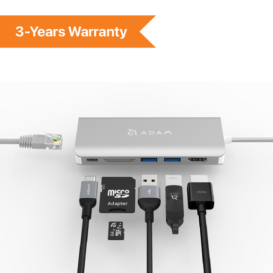 Adam Casa Hub Usb-C 3.1 - 6 Port - Silver