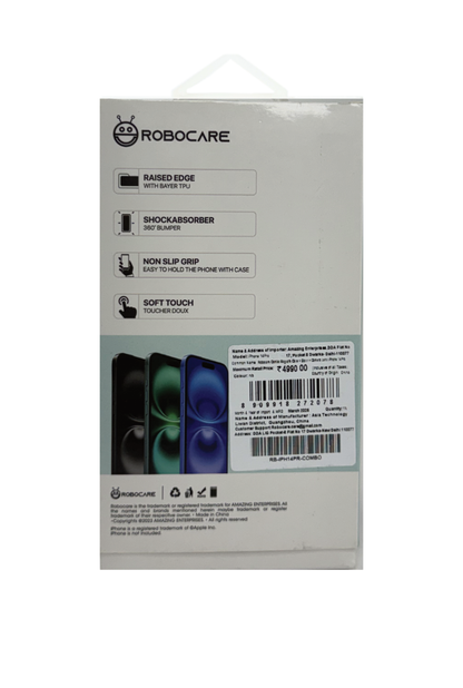 Robocare iPhone 14 Pro MagSafe 3-in-1 Protective Combo Case with Camera Lens Guard and Screen Protector