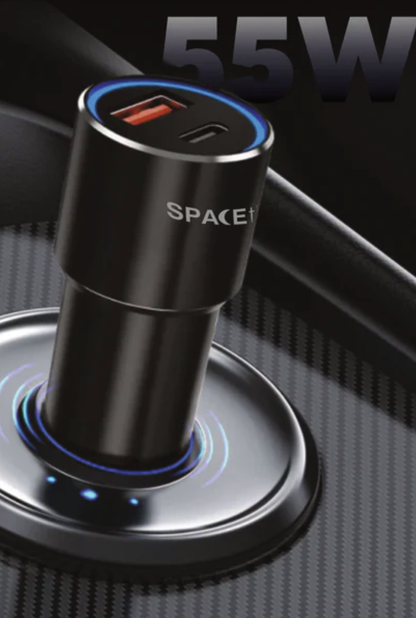 SPACEthing Speedo Car Charger PD 55W (with USB-C to USB-C 1.5 m Cable)