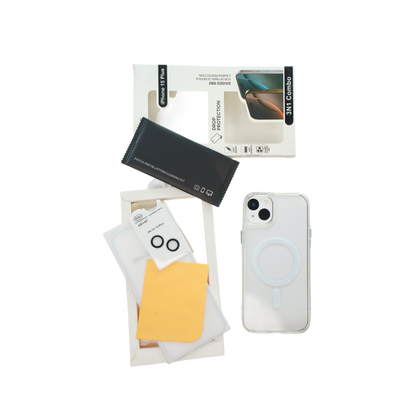 Robocare iPhone 15 Plus MagSafe 3-in-1 Protective Combo Case with Camera Lens Guard and Screen Protector