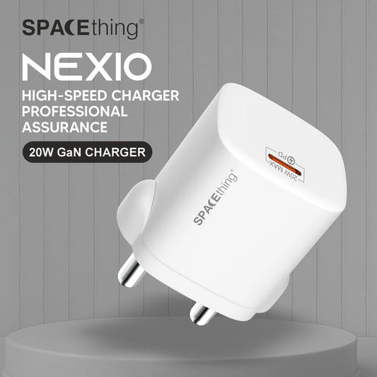 SPACEthing Nexio 20W Wall Charger (USB-C PD Fast Charger) – White