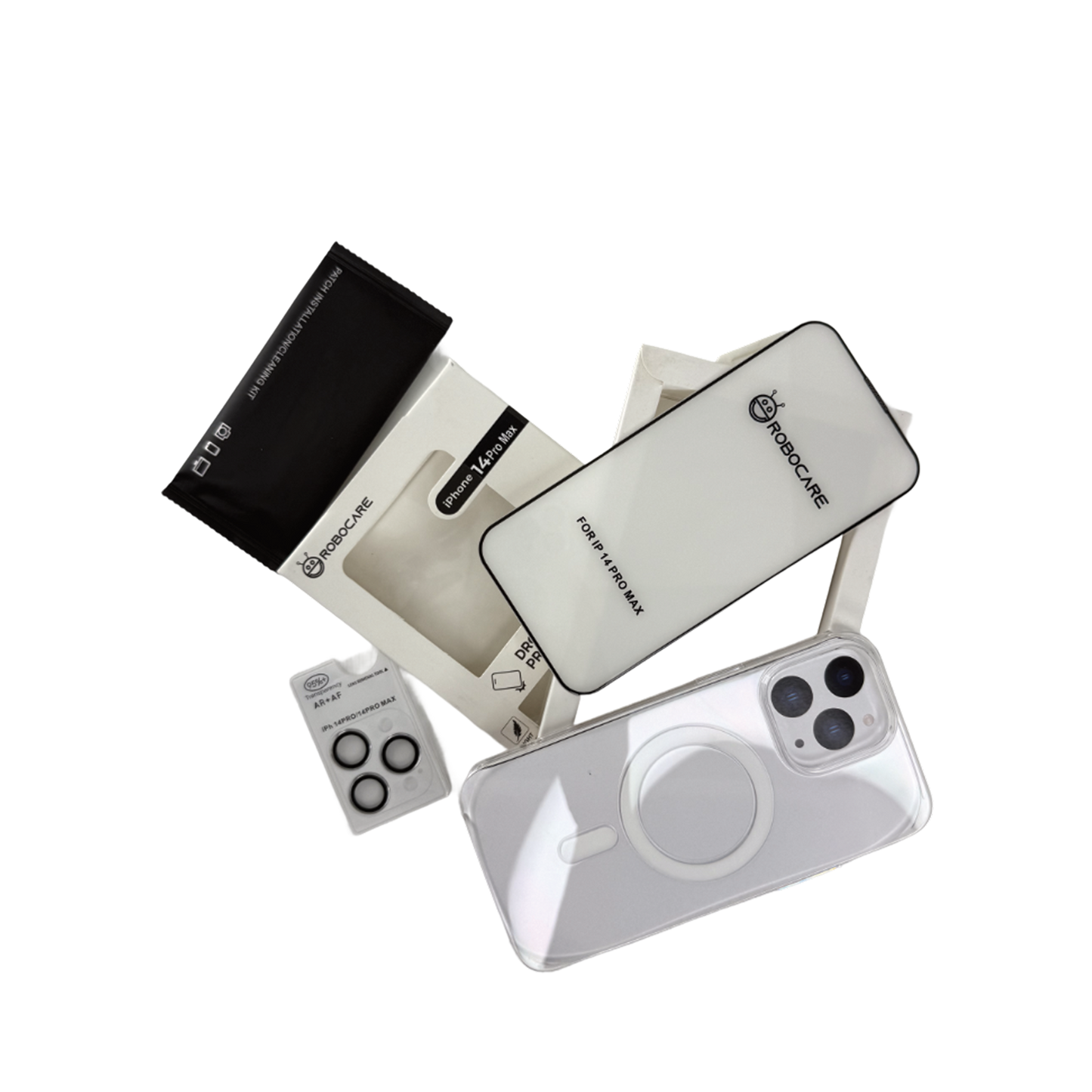 Robocare iPhone 14 Pro Max MagSafe 3-in-1 Protective Combo Case with Camera Lens Guard and Screen Protector