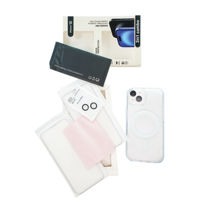 Robocare iPhone 13 MagSafe 3-in-1 Protective Combo Case with Camera Lens Guard and Screen Protector