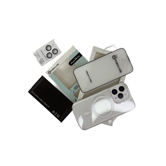 Robocare iPhone 14 Pro MagSafe 3-in-1 Protective Combo Case with Camera Lens Guard and Screen Protector