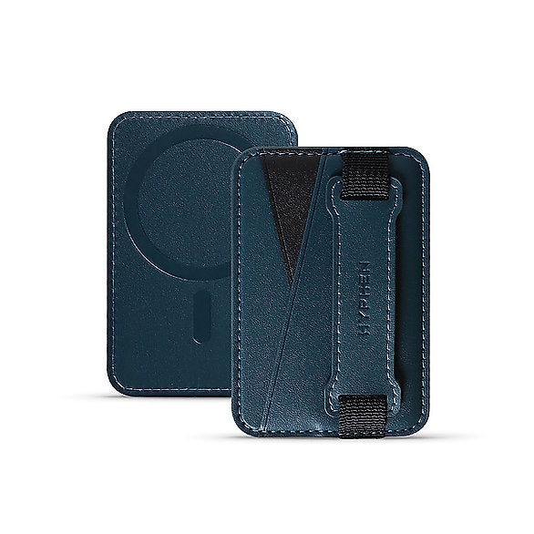 HYPHEN MagSafe Wallet - Dual Pocket with Grip-Blue