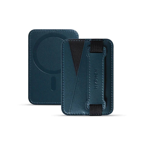 HYPHEN MagSafe Wallet - Dual Pocket with Grip-Blue