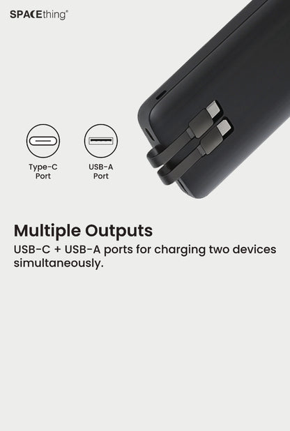 SPACEthing Nairo 3-in-1 10000mAh PD 22.5W Power Bank