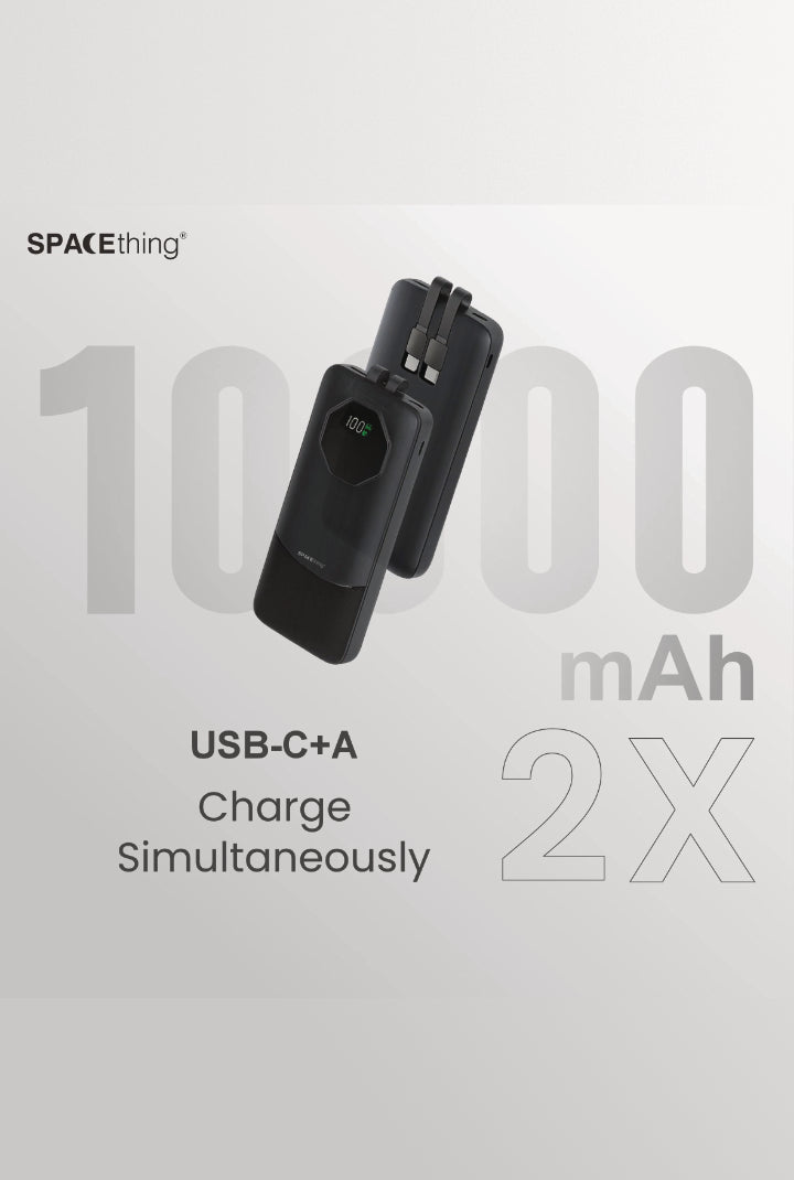 SPACEthing Nairo 3-in-1 10000mAh PD 22.5W Power Bank