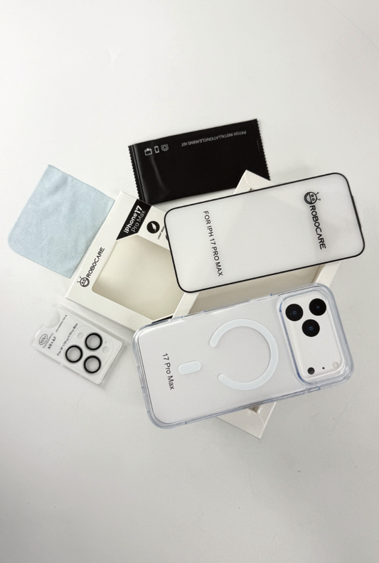 Robocare iPhone 17 Pro Max MagSafe 3-in-1 Protective Combo Case with Camera Lens Guard and Screen Protector