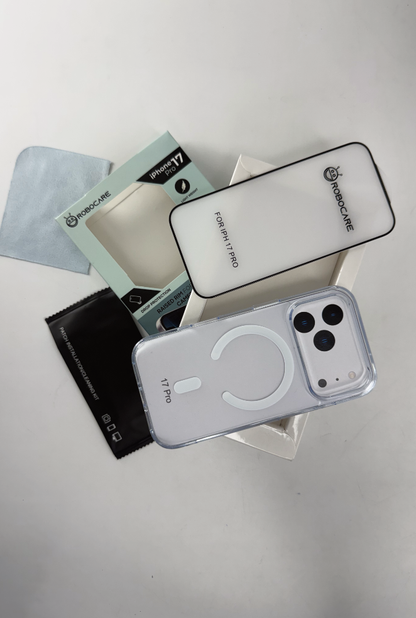 Robocare iPhone 17 Pro MagSafe 3-in-1 Protective Combo Case with Camera Lens Guard and Screen Protector