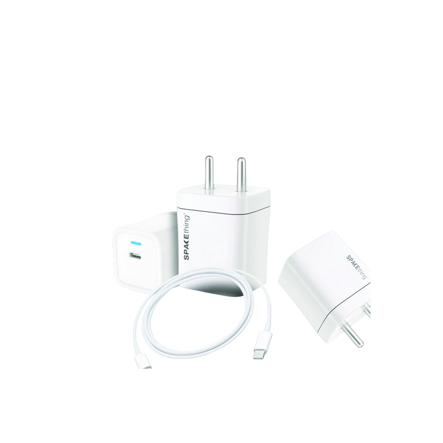 SPACEthing 20W Cube Mini Plus Wall Charger with Cable USB C To Lighting