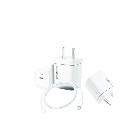 SPACEthing 20W Cube Mini Plus Wall Charger with Cable USB C To Lighting