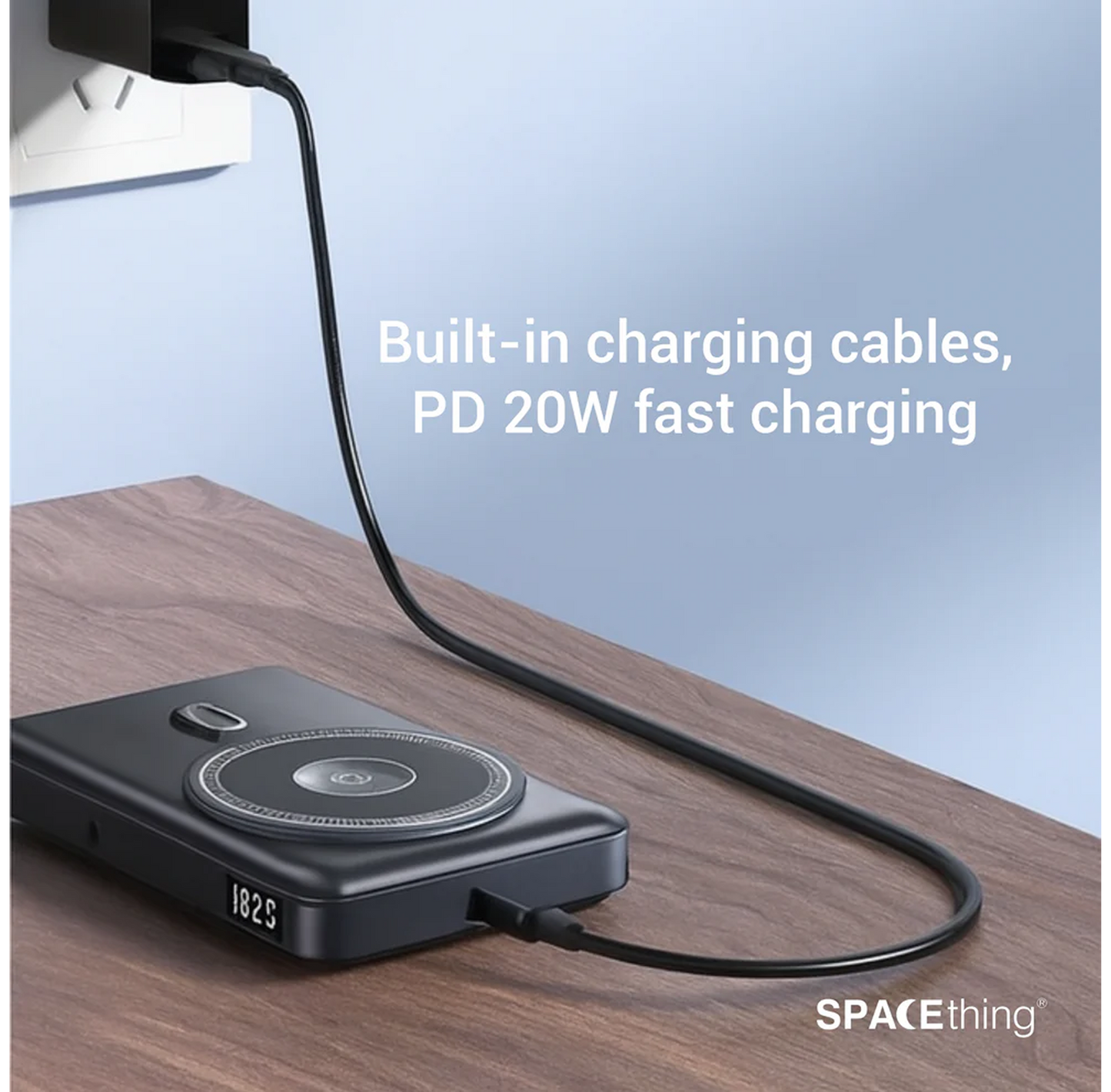 SPACEthing Luzern 10000mAh MagSafe Wireless Power Bank – Black