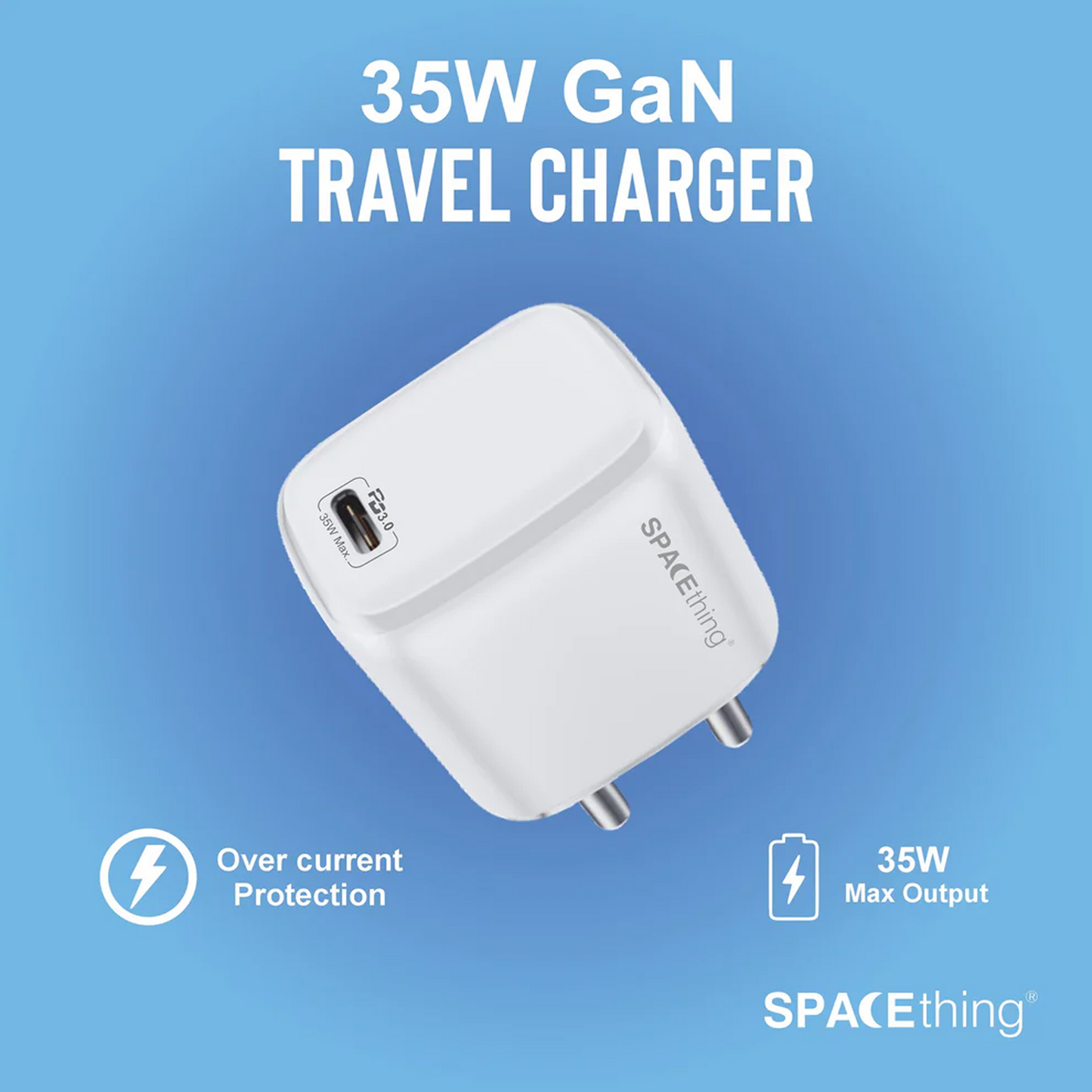 SPACEthing Omni 35W GaN Wall Charger – White