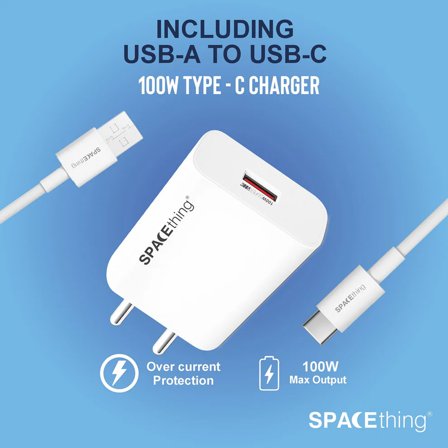 SPACEthing Rapid SuperVOOC 100W USB to Type-C Cable – Red
