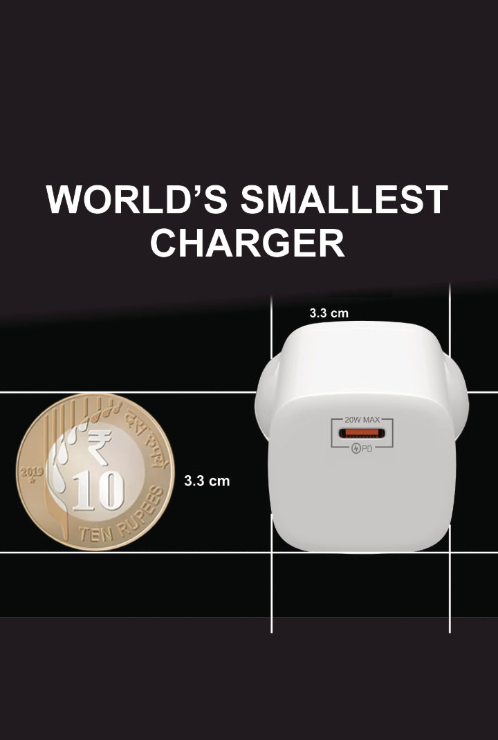 SPACEthing Nexio Pro 25W GAN Wall Charger (1 USB-C Port, 1 USB-A Port)