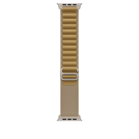 49mm Tan Alpine Loop - Medium - Natural Titanium Finish