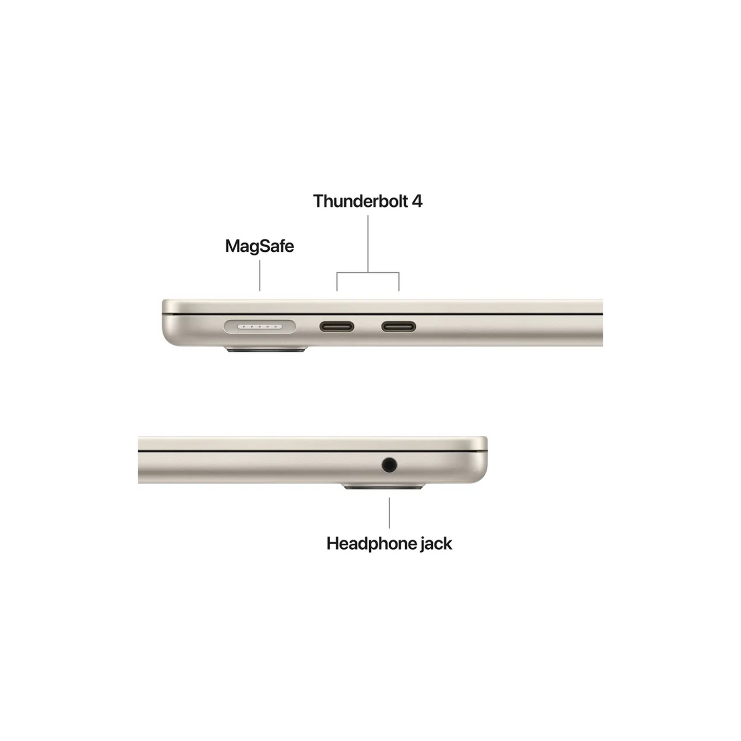 MacBook Air (2025) - 13.6 inch - M4 - 16GB+256GB - Starlight - AC+ (08-Jan-29) - Pre-owned
