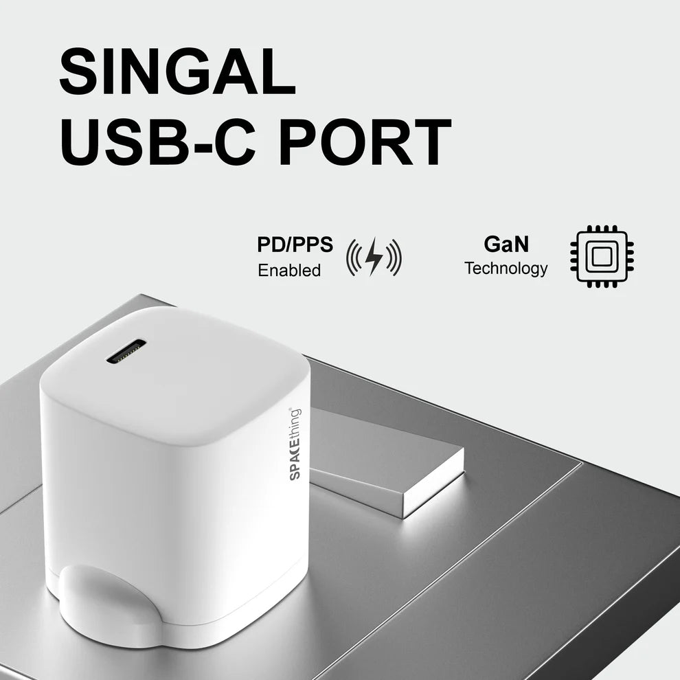 SPACEthing Nexio 20W Wall Charger (USB-C PD Fast Charger) – White