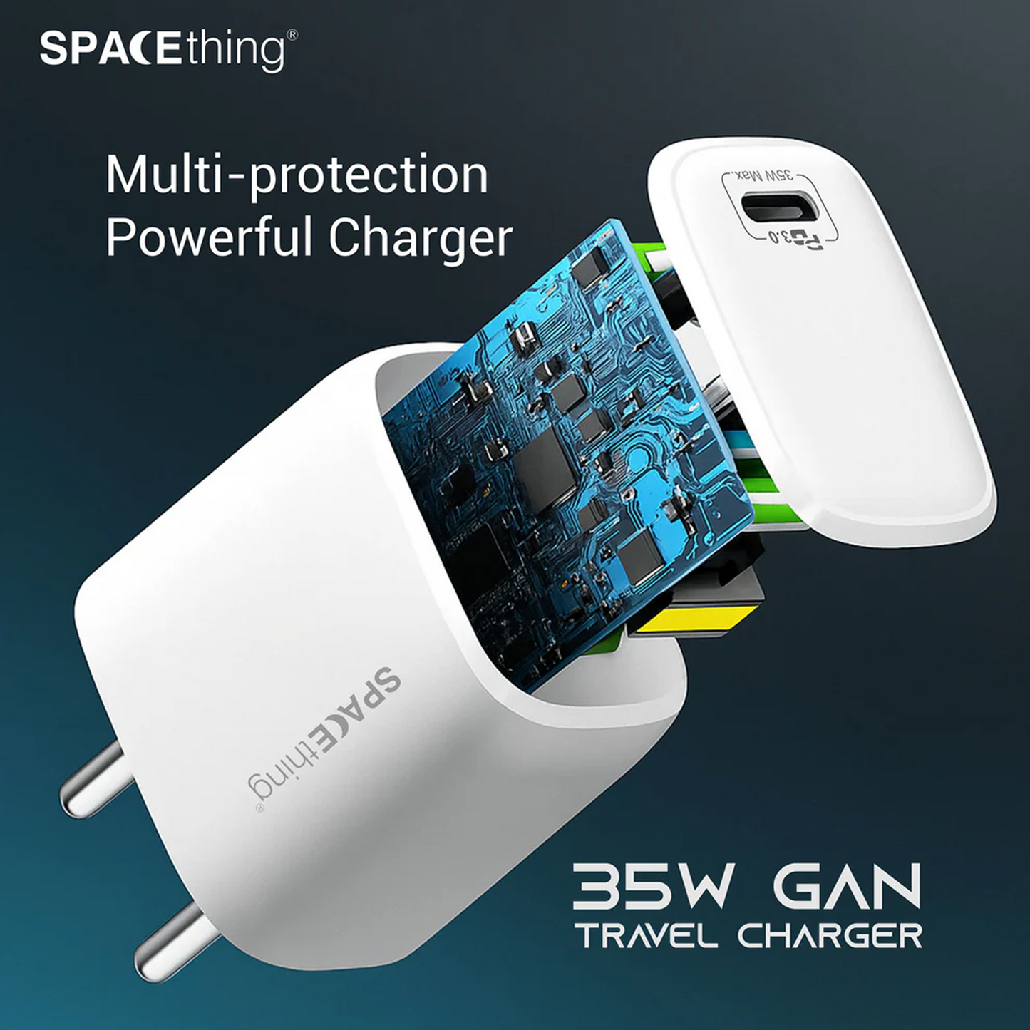 SPACEthing Omni 35W GaN Wall Charger – White
