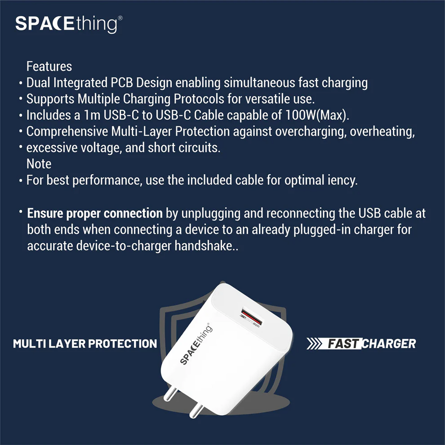 SPACEthing Rapid SuperVOOC 100W USB to Type-C Cable – Red
