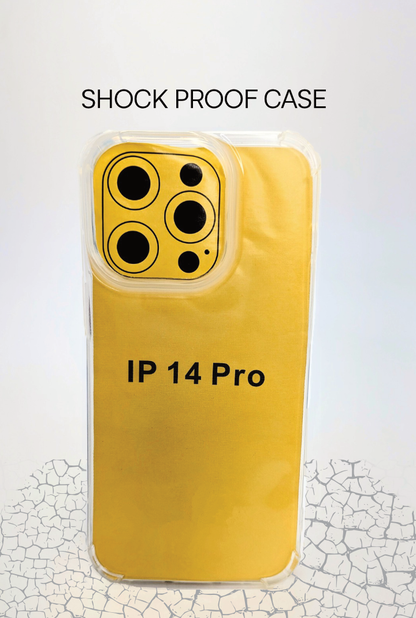 iPhone 14 Pro Transparent Back Case Ultra Hybrid Shockproof Clear Cover with Camera Protection Drop Protection