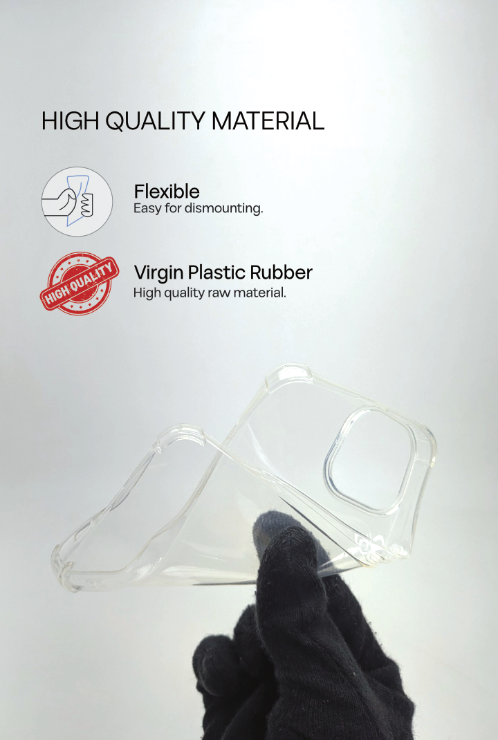 iPhone 14 Transparent Back Case Ultra Hybrid Shockproof Clear Cover with Camera Protection Drop Protection