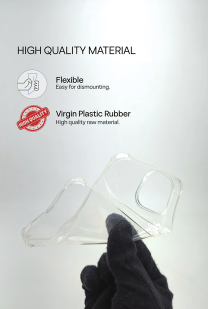 iPhone 14 Transparent Back Case Ultra Hybrid Shockproof Clear Cover with Camera Protection Drop Protection