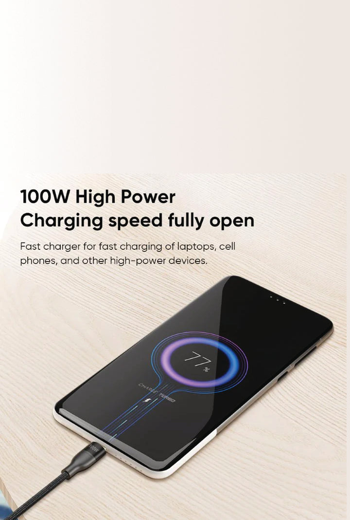 SPACEthing Tough Pro 5-in-1 Charging Cable (USB-C to 2 × USB-C + 8-Pin, 1.5 m)