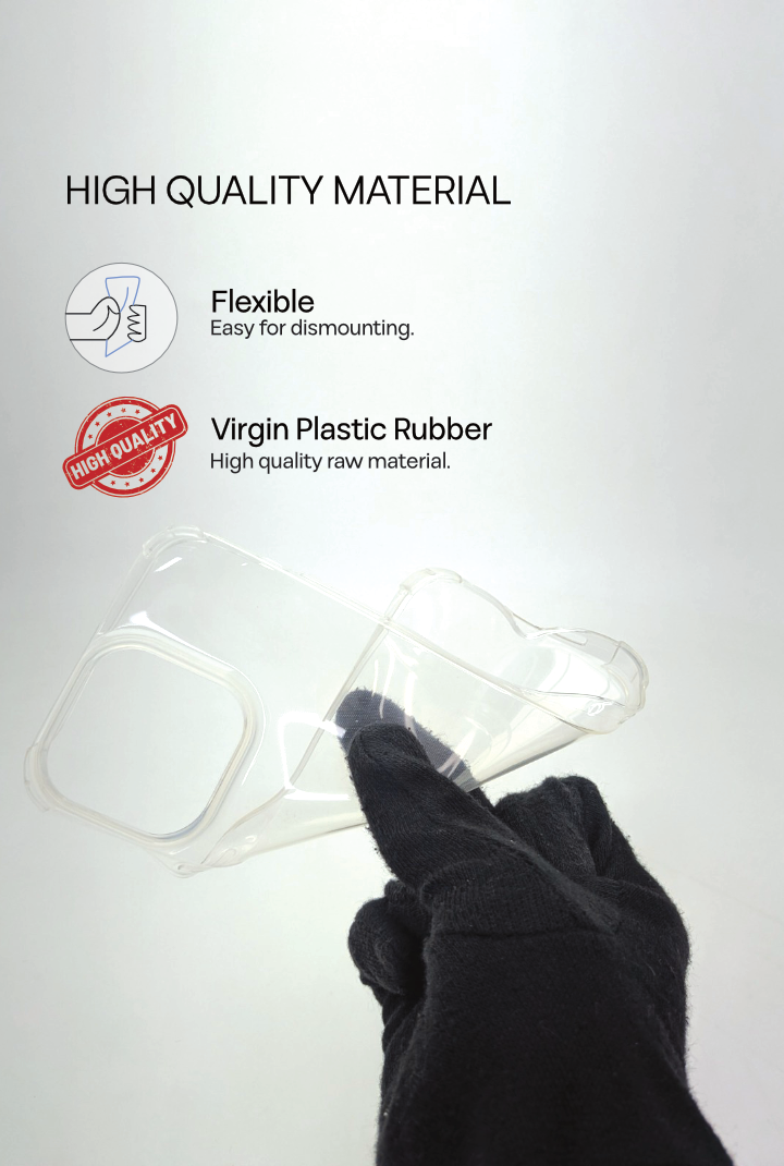 iPhone 14 Plus Transparent Back Case Ultra Hybrid Shockproof Clear Cover with Camera Protection Drop Protection